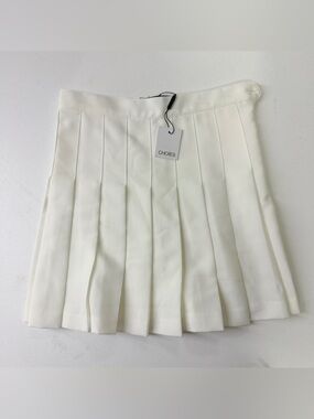 Choies White Pleated Tennis Mini Skirt NWT Size Large